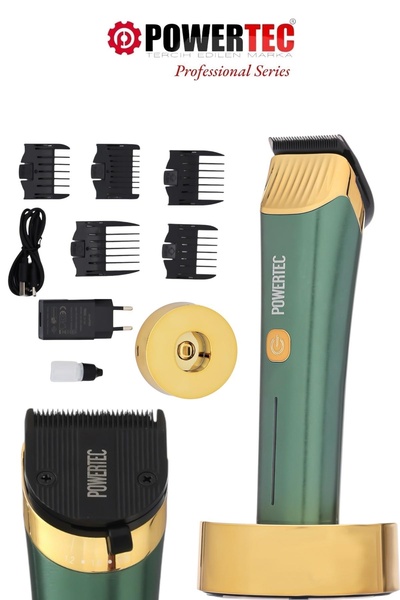 POWERTEC TR-9700 Profesyonel Type-C Şarjlı Saç Sakal Tıraş Makinesi