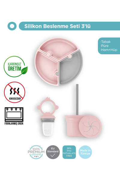 OiOi Pinky Pink Üçlü Set (püre+puzzle+hamhüp)