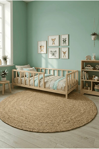 Loolpi Home Unisex Montessori Bebek Ve Çocuk Karyolası Doğal Ahşap Yatak