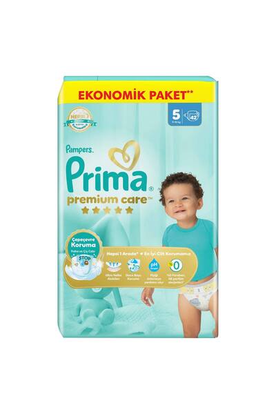 Prima Bebek Bezi Premium Care 5 Numara 42 Adet Ekonomik Paket