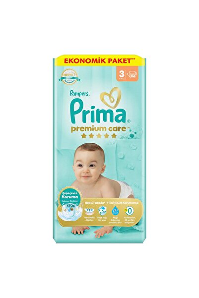 Prima Bebek Bezi Premium Care 3 Numara 52 Adet Ekonomik Paket