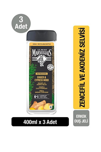Le Petit Marseillais Duş Jeli Zencefil & Akdeniz Selvisi 400ml X3
