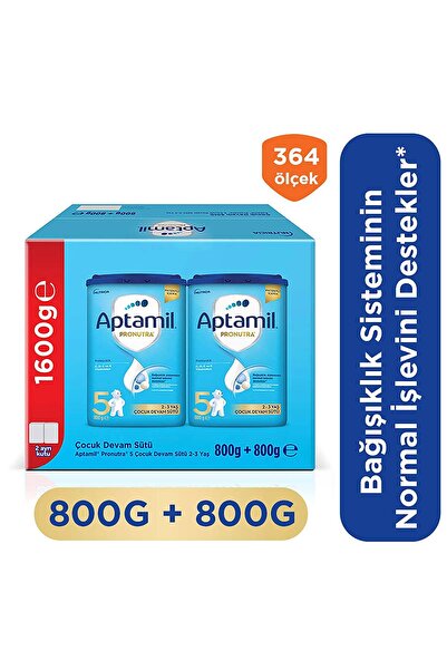 Aptamil 5 Prebiyotikli Çocuk Devam Sütü 800 X 2 Adet 1600 Gr