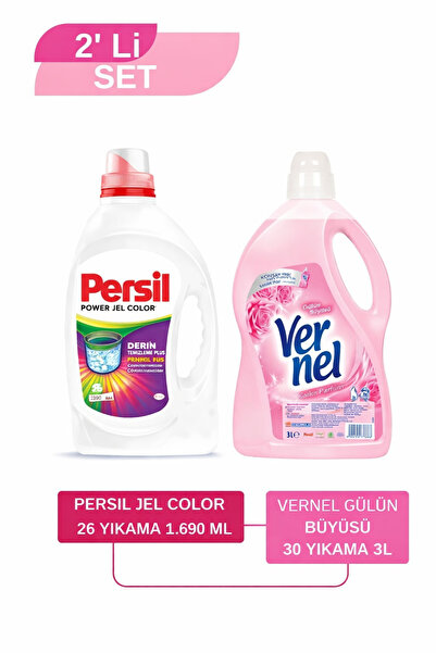 Vernel Gülün Büyüsü 3L + Persil Color Jel 26 Yıkama