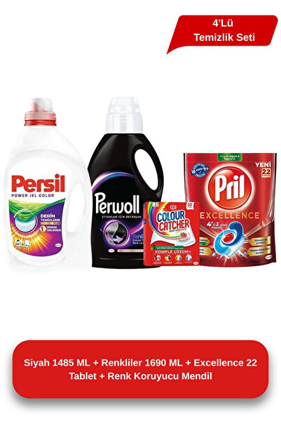 Perwoll Yıkama & Temizlik Deterjan Seti: Perwoll, Pril, Persil ve K2r