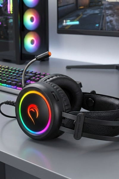 Rampage Stormy Surround 7,1 Usb Rgb Led Oyuncu Kulaklık Mic