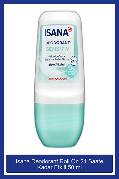 ISANA Deodorant Roll On - 24 Saate Kadar Etkili - 50 ml