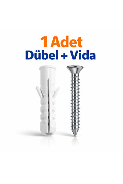 MetaQuartz Aksesuar Beyaz + Metal Dübel Vida (Montaj Parçası)