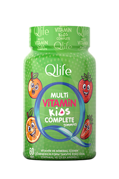 Qlife Multi Vitamin Kids Complete Gummies Çocuklar İçin Multivitamin Çiğneneb...