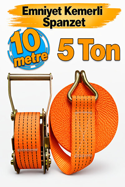 Badem10 Cırcırlı Gırgır Spanzet Yük Gerdirme Halatı Eşya Sabitleme Sapan 5 To...