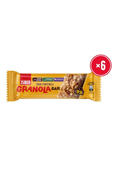 Züber 25 جرام × 6 قطع من الجرانولا مع الفول السوداني