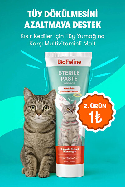 BioFeline Tüy Dökülmesi, Tüy Yumağı ve Kusma Engelleyici Multivitaminli Kısır...