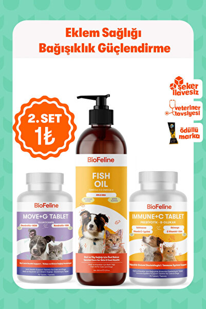 BioFeline Eklem Sertliği ve Bağışıklık Zayıflığı Azaltıcı Kedi ve Köpekler İç...