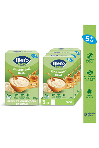 Hero Baby Sütlü İrmikli Ballı 200g x3