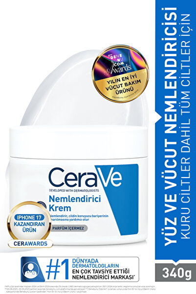 CeraVe Kuru Ciltler için Seramid & Hyalüronik Asit İçeren Nemlendirici Yüz ve...
