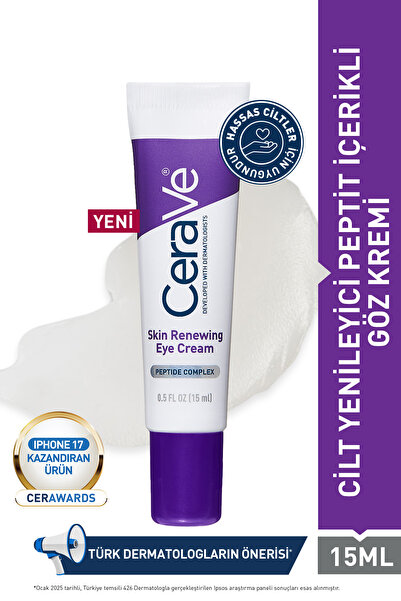 CeraVe Skin Renewing Cilt Yenileyici Peptit İçeren Göz Kremi 15 ml