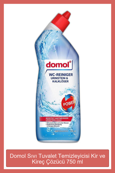 DOMOL Sıvı Tuvalet Temizleyicisi Kir Ve Kireç Çözücü 750 Ml
