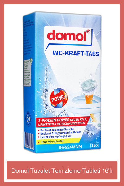 DOMOL Tuvalet Temizleme Tableti 16'lı