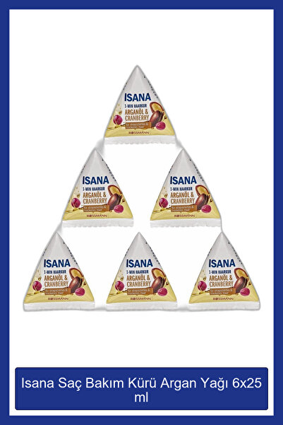 ISANA Rossman Saç Bakım Kürü Argan Yağı 25ml × 6 Adet