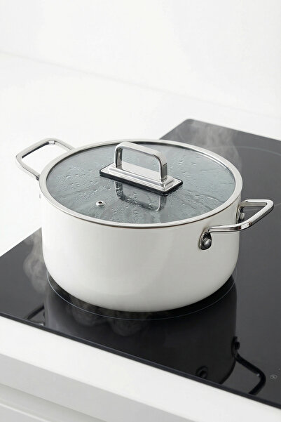 Taç Sera Feel Ceramic Fireproof Antiaderent piele n Oală 24 cm / Alb