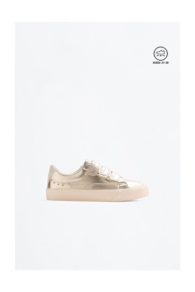 LEFTIES Papuci metalici aurii pentru copii