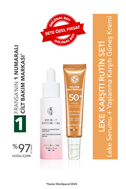 Yves Rocher Leke Karşıtı Rutin Seti-C Vitamini Leke Serumu 30ml &Yaşlanma Kar...