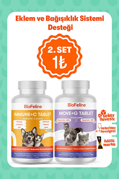 BioFeline Eklem Sertliği ve Bağışıklık Düşüklüğü Azaltıcı Kedi ve Köpek Table...