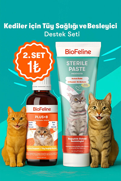 BioFeline Tüy Dökülmesi Azaltıcı ve Beslenme Dengesi Destekleyici Kediler İçi...