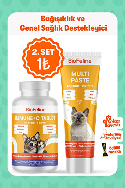 BioFeline Bağışıklık Düşüklüğü ve Halsizlik Azaltıcı Kediler İçin Multivitami...