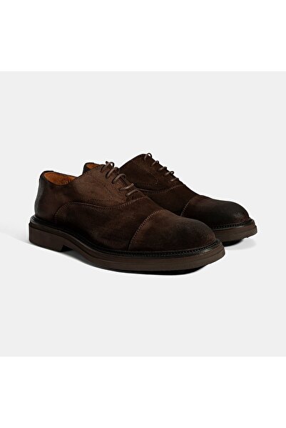 Desa Men's Brown Lace-Up Suede Casual Shoes