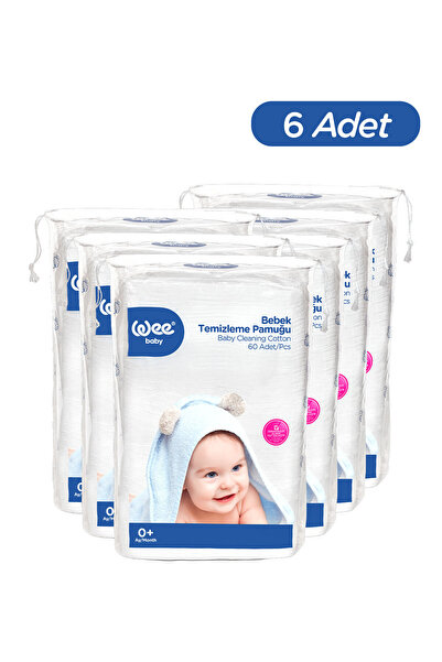 Wee Baby Bebek Temizleme Pamuğu Seti (60x6 360 Adet)
