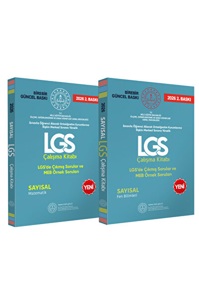Karakutu Yayınları 2026 8.SINIF LGS MEB Örnek Soruları SAYISAL Çalışma 2li Ki...