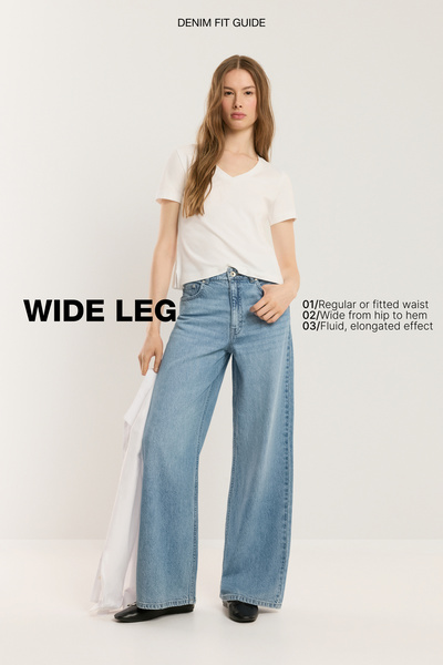 LEFTIES Γυναικείο τζιν με Φαρδιά μπατζάκια μπατζάκια