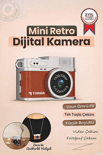 Torima Mini Dijital Kamera Selfie Video Vlog Kamerası Mini Anahtarlık 1080P C...