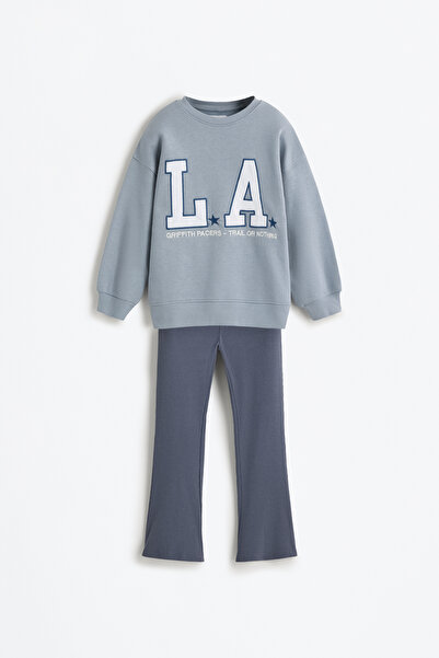 LEFTIES Hanorac și colanți cu imprimeu clopot pentru copii, asortate