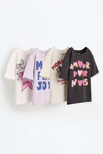 LEFTIES Balení 4 dětských potištěných triček