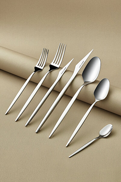 Karaca طقم سكاكين شوكة وملعقة أنيقة مكون من 84 قطعة من نيو ثور مكون من 12 قطعة