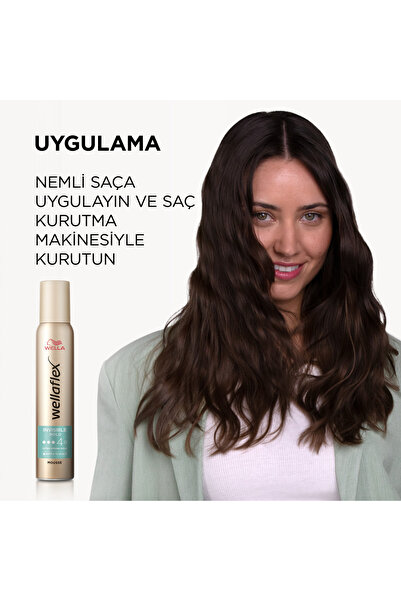 Wella Wellaflex Invisible Hold Görünmez Tutuş Sağlayan Saç Köpüğü EXtra Strong Hold 200 ML - 4/5 Hold