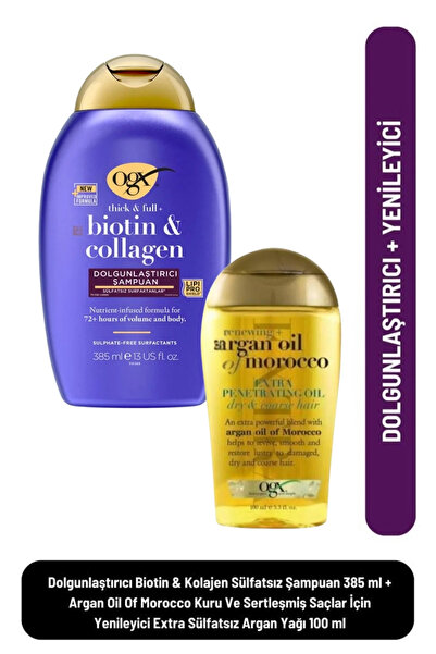 OGX Dolgunlaştırıcı Biotin & Kolajen Şampuan + Kuru Ve Sertleşmiş Saçlar İçin...