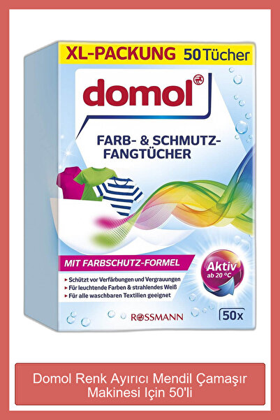 DOMOL Renk Ayırıcı Mendil Çamaşır Makinesi Için 50'li