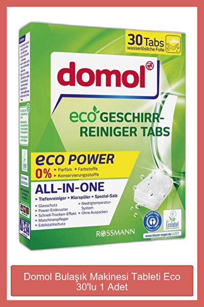 DOMOL Bulaşık Makinesi Tableti Eco 30'lu 1 Adet
