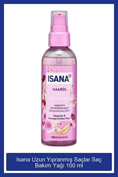 ISANA Uzun Yıpranmış Saçlar Saç Bakım Yağı 100 ml