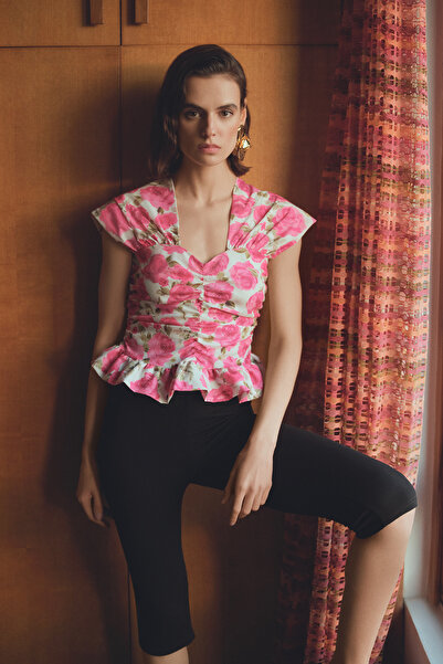 Συλλογή Trendyol Ροζ Υφαντό Μπλούζα TWOSS26BZ00550