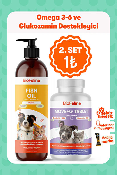 BioFeline Eklem Sertliği ve Tüy Dökülmesi Azaltıcı Kedi ve Köpekler İçin Omeg...