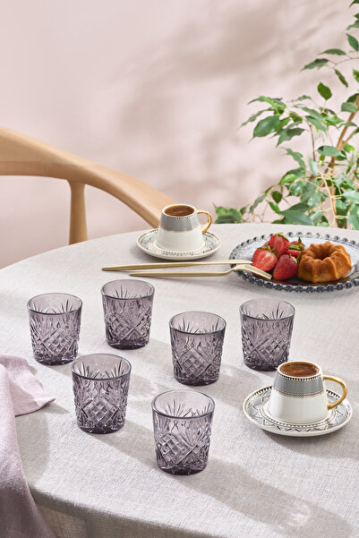 Karaca Melodia 6'lı Kahve Yanı Bardağı Antrasit