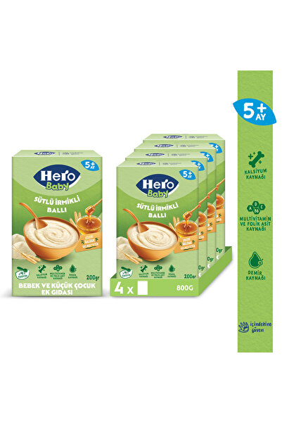 Hero Baby Sütlü İrmikli Ballı 200g x4