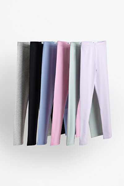 LEFTIES Detské balenie 6 kusov hladkých legín