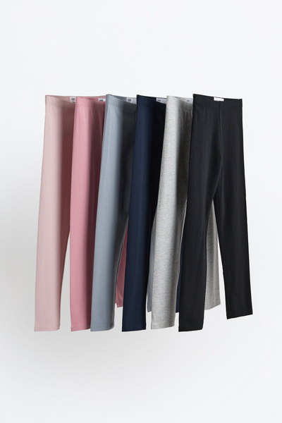 LEFTIES Balení 6 kusů dětských legín bez potisku