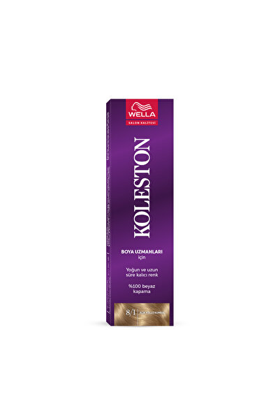 Wella Koleston Single Tüp Saç Boyası 8/1 Açık Küllü Kumral
