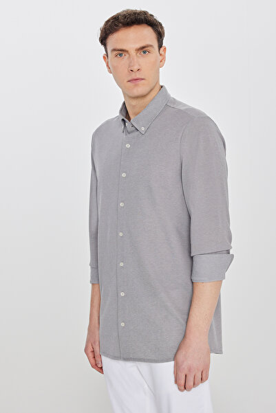 AC&Co / Altınyıldız Classics Erkek Gri Nefes Alabilir Esnek Pamuklu Tailored ...